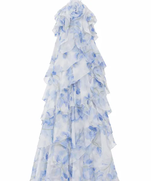 PANDOREA LAYERED MAXI DRESS IRIS